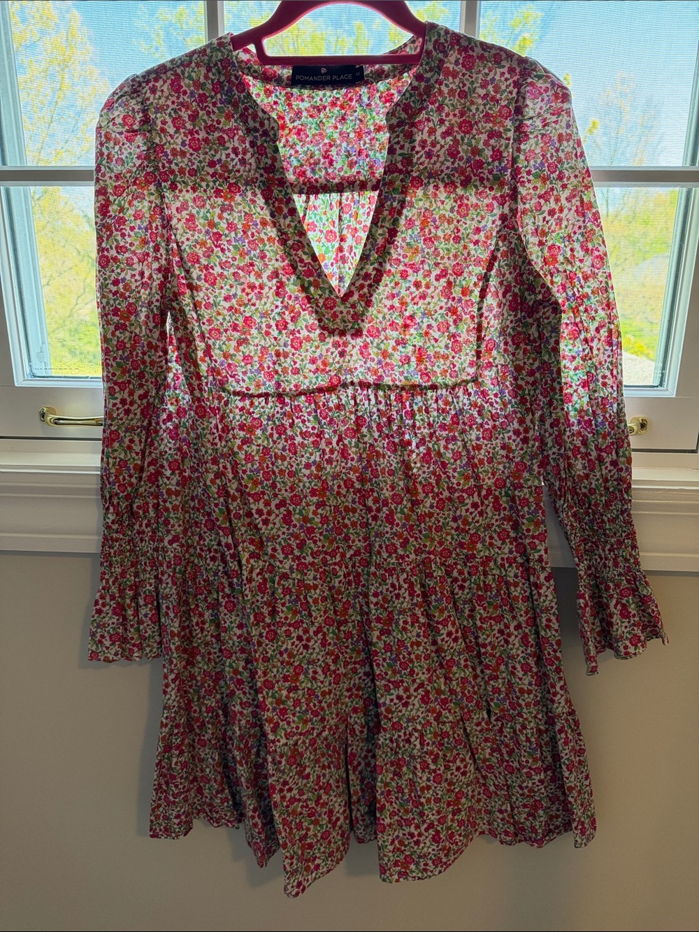 Pomander Place Pink Floral Mini Dress